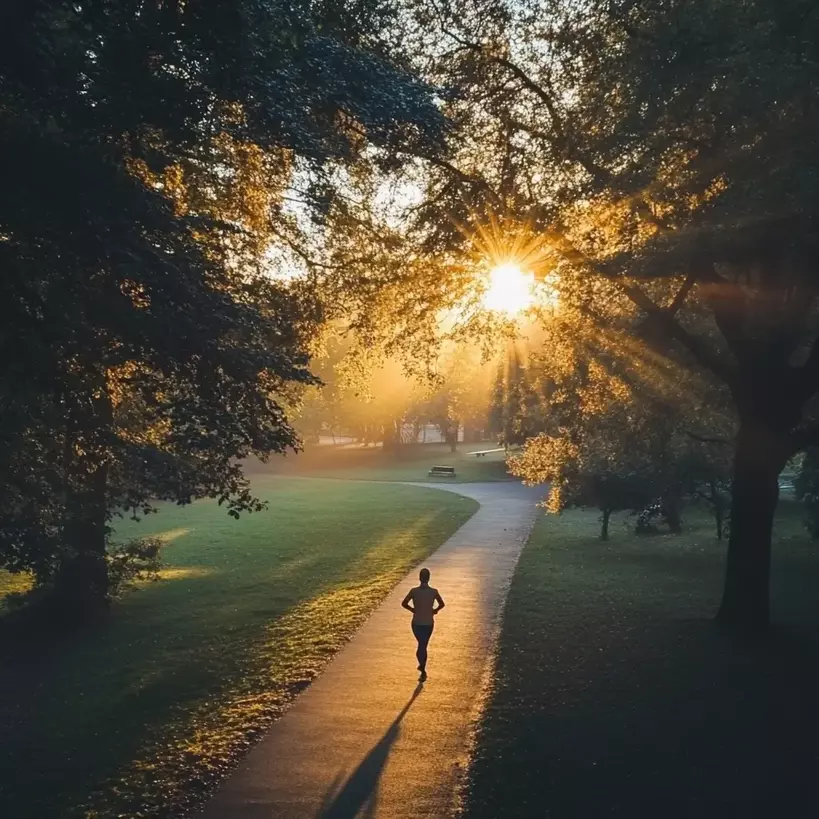 zdrowe nawyki - jogging w parku