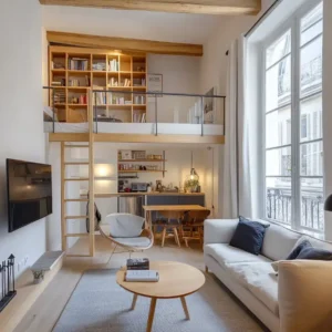 boho antresola w salonie