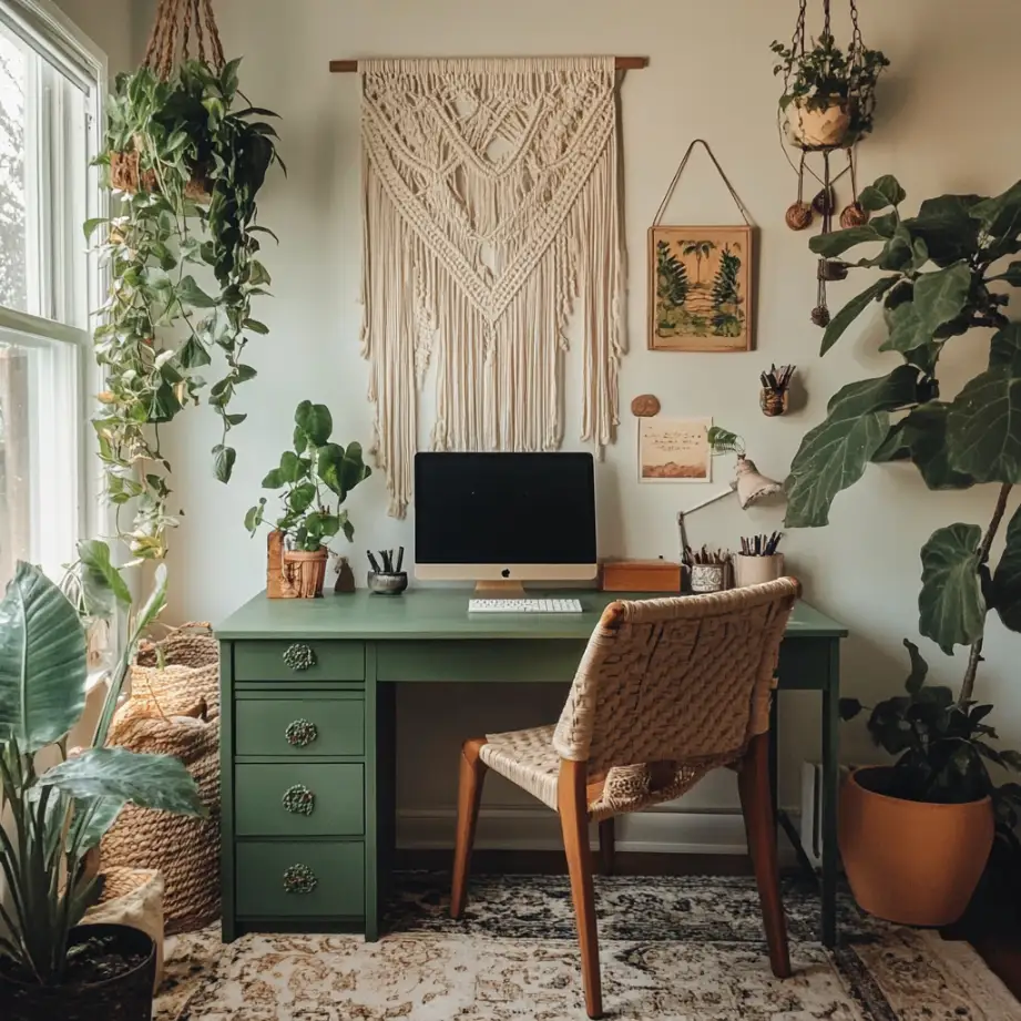 boho home office