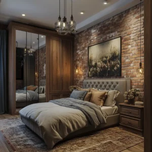 Sypialnie bez okna loft