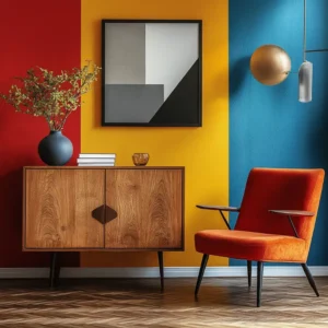 meble prl - kredens w stylu art deco