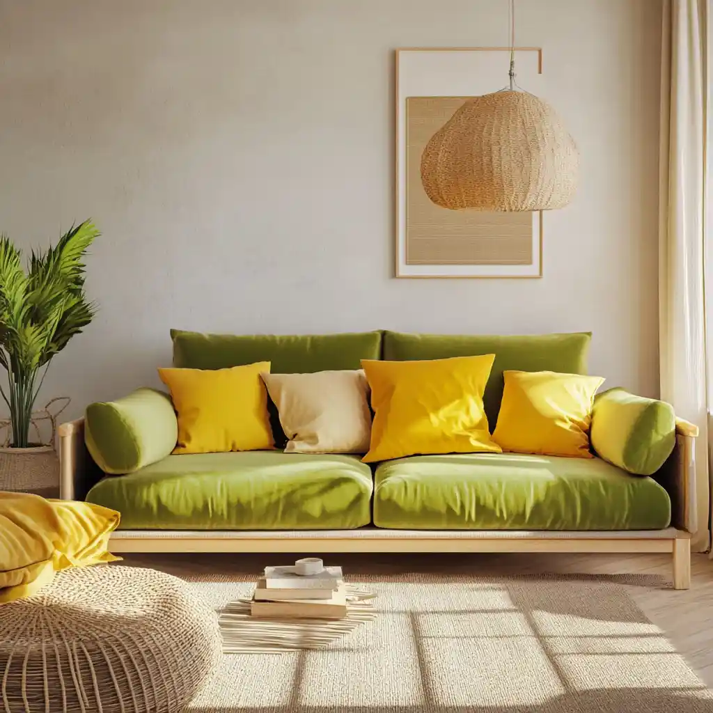 limonkowa sofa